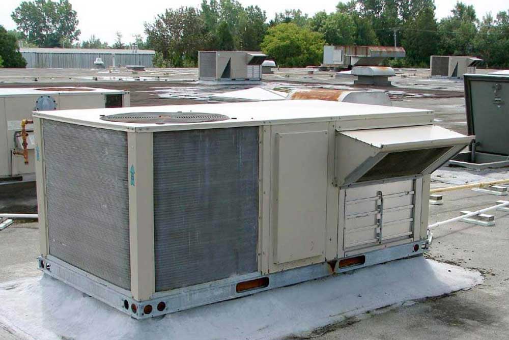 Air Handling Unit Installed in a Commercial Building's Rooftop