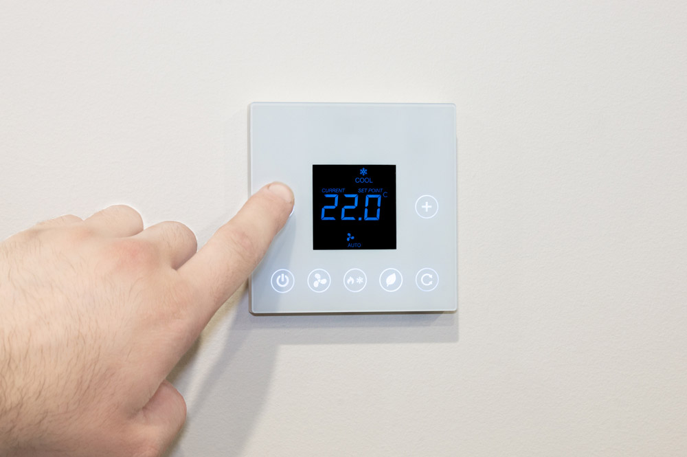 an HVAC thermostat