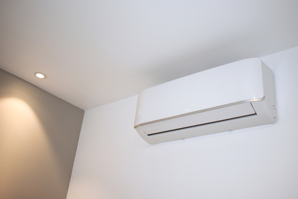 a mini split AC system at home