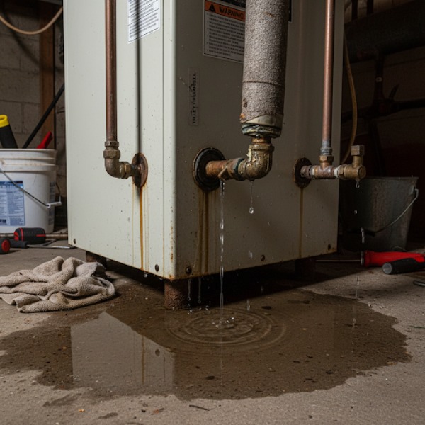 leaks around a boiler system